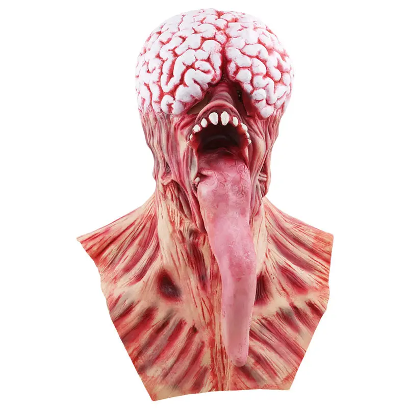 

New Creative Brain Long Tongued Halloween Monster Scary Mask Latex Devil Masks Masquerade Party Silicone Horror Zombie Terror
