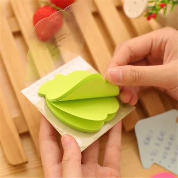 

8 pcs/Lot heart Four Leaf Clover Sticky Notes Cartoon Memo Pad Paper Sticker Bookmark Stationery Office Accessories