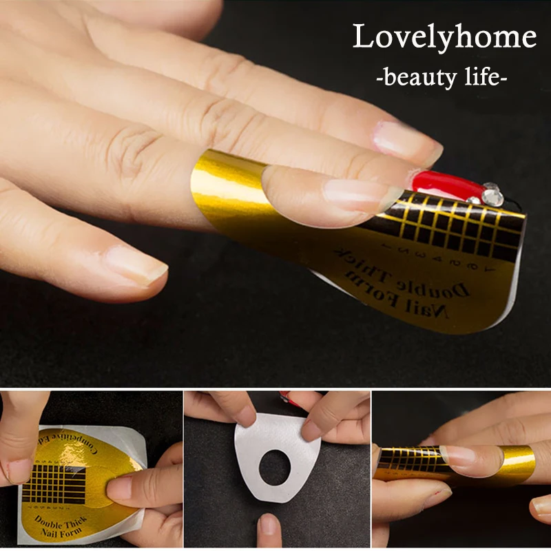

20pcs Professional Nail Gel Extension Sticker Nails Art Tips Form Professional Acrylic For Polish Guide