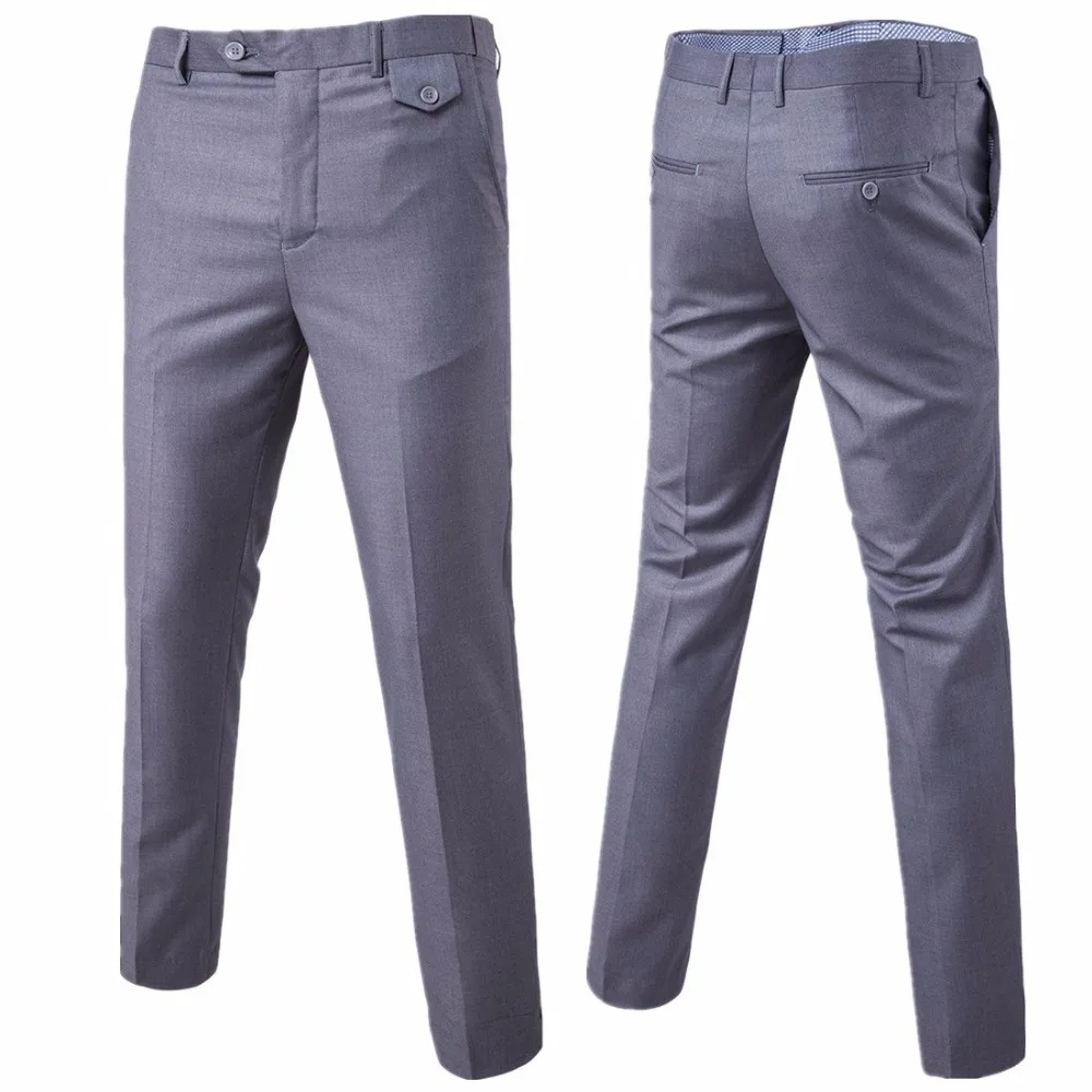 

(S-6XL) New Fashion Slim Fit Casual Brand Business Blazer Dress Straight Pants Male Pants Formal Suit Wedding Men Suit Pants