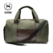Scione холщовые простые дорожные сумки для багажа, прочные спортивные сумки на плечо, сумки через плечо, органайзер для переноски на выходные для мужчин и женщин