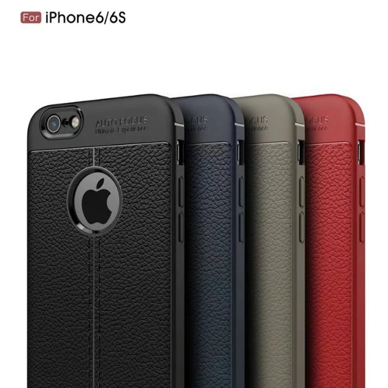 

Imitate Leather Lichee Pattern Soft TPU Mobile Phone Protective Cases for iPhone 6/iPhone 6s,Dustproof,Anti-Scratch TPU Cases