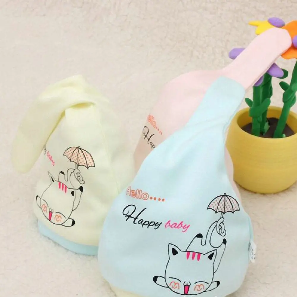 Baby Boy Girl Hat Cartoon Letter Style Toddler Kids Knitted Cap Beanies Warm Cotton Newborn Lovely Accessories Gift