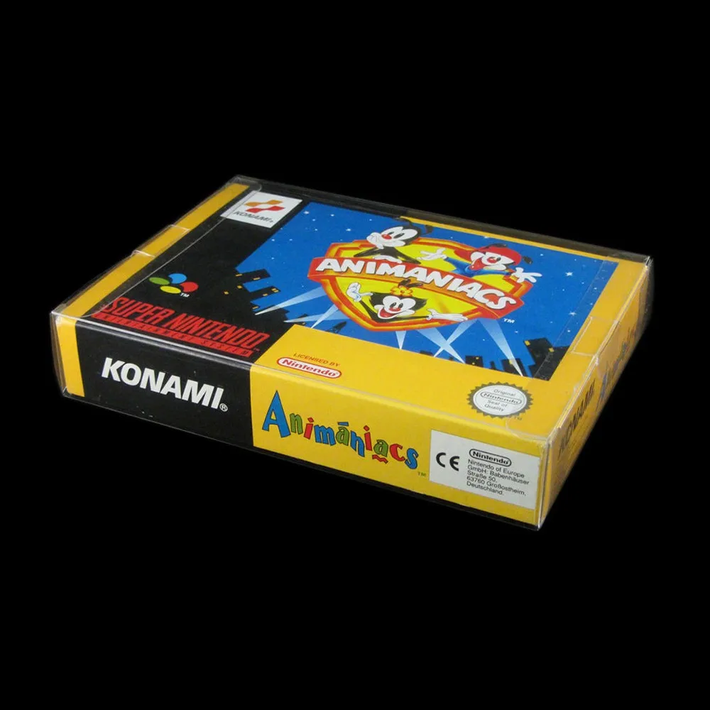 10pcs/lot Clear transparent for SNES For N64 Game box Protector Case