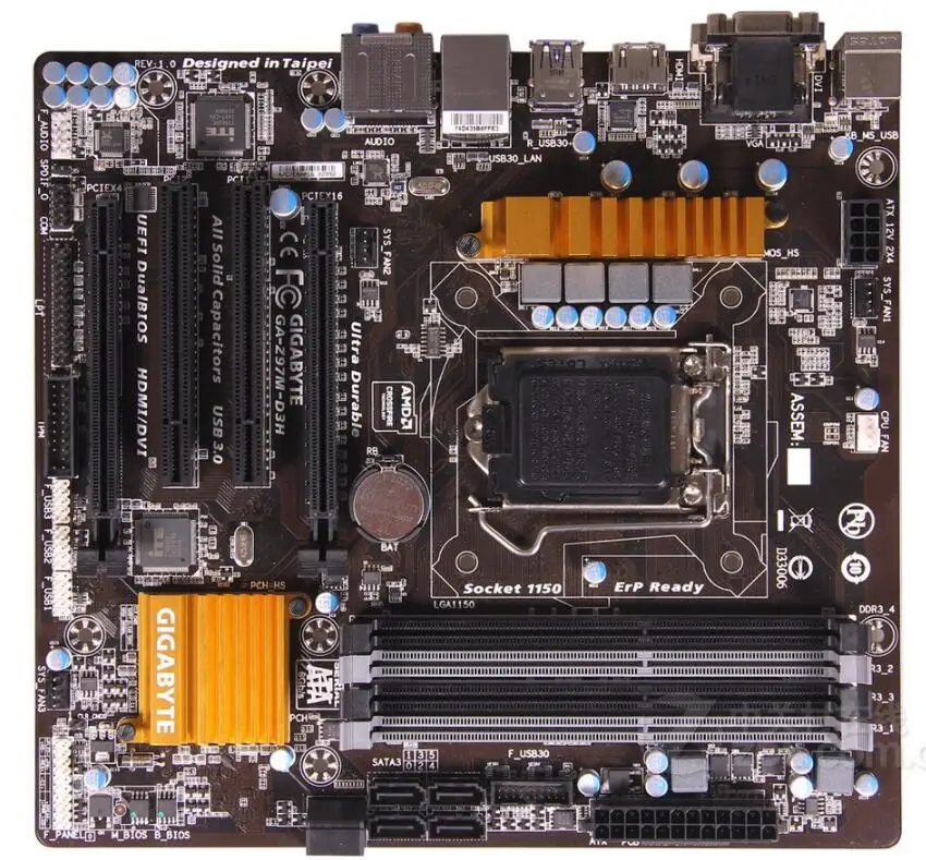 Для Gigabyte GA-Z97M-D3H оригинальная б/у материнская плата Z97M-D3H Z97 Socket LGA 1150 DDR3 USB3.0 SATA3.0 |