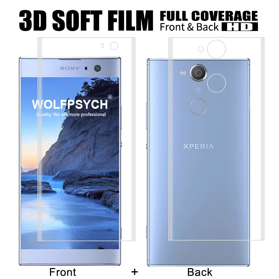 Передняя + задняя мягкая пленка для sony Xperia XA3 экран полная защита XA2 ультра
