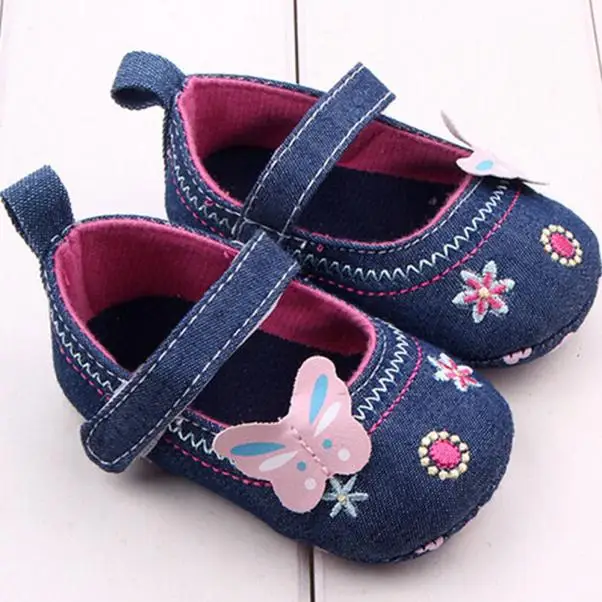 SAGACE 0-24M First Walkers Newborn Girl Butterfly Print Toddler Prewalker Shoes Infant Boys Soft Sole Baby Prewalker Shoes