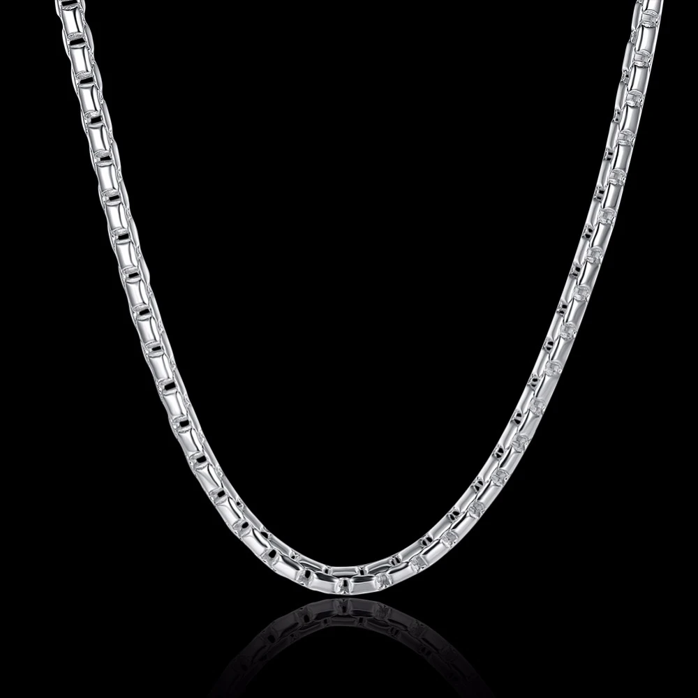 LEKANI ожерелье серебряное колье цепочка 925 Серебряное ожерелье модное Стерлинговое Серебро ювелирное изделие цепочка Ожерелье
