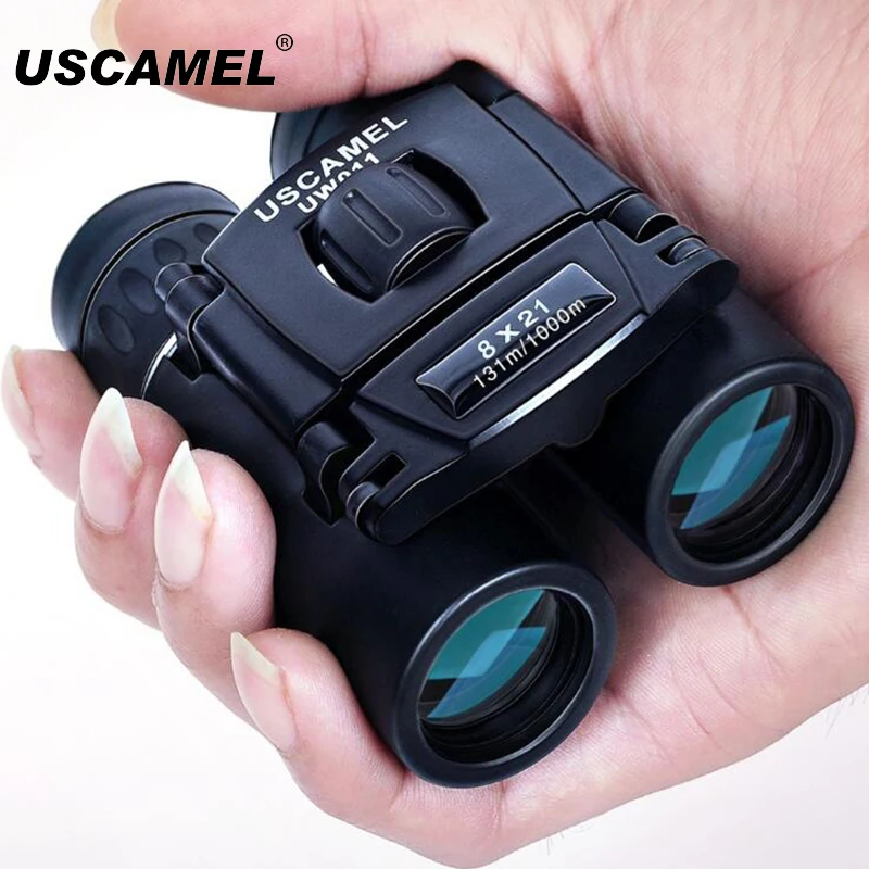USCAMEL Zoom Бинокль 8x21 компактный большой диапазон 1000 м складной HD мощный мини