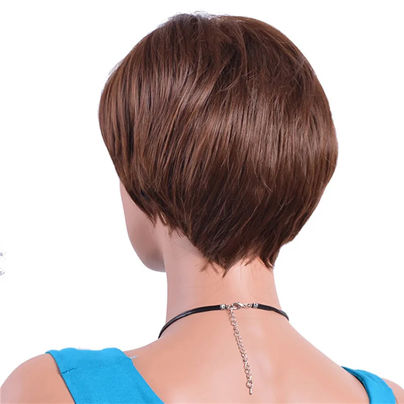 MSWIIGS Природный фигурные парики для Для женщин блондинка белый химическое короткий парик с челкой чёрный; коричневый термостойкие афро Ombre