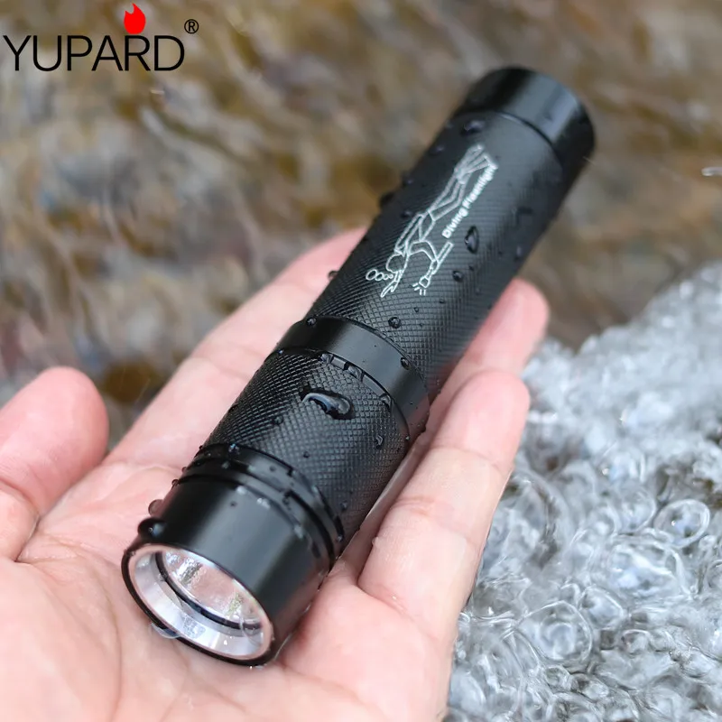 YUPARD светодиодный погружной diver T6 подводная перезаряжаемая водонепроницаемая