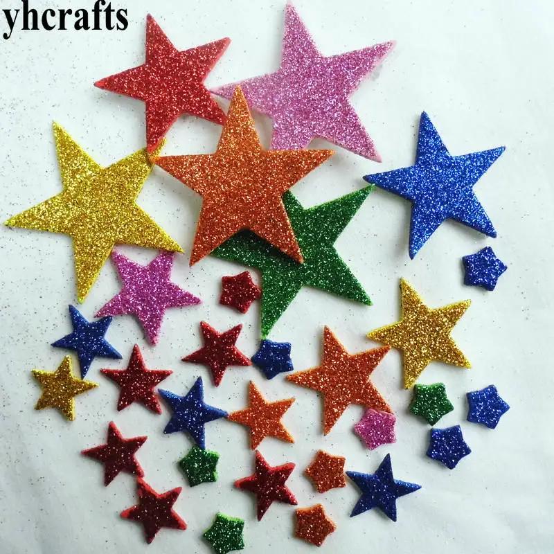 10 упак./лот, бабочка и стрекоза блестящие пенопластовые наклейки, Детские Поделки, набор для скрапбукинга ручной работы домашние Творческие игрушки - Цвет: 550PCS star