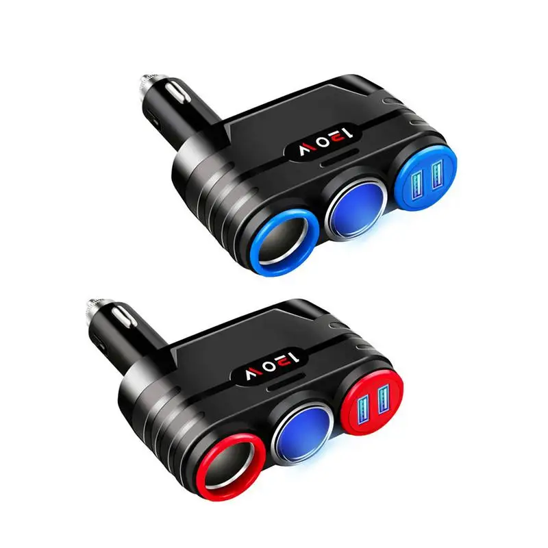 

Universal Car Mobile Phone Charger 2.1A Dual USB Port Car 1-for-2 Cigarette Lighter For Car Motorcycle Electric Car Boat