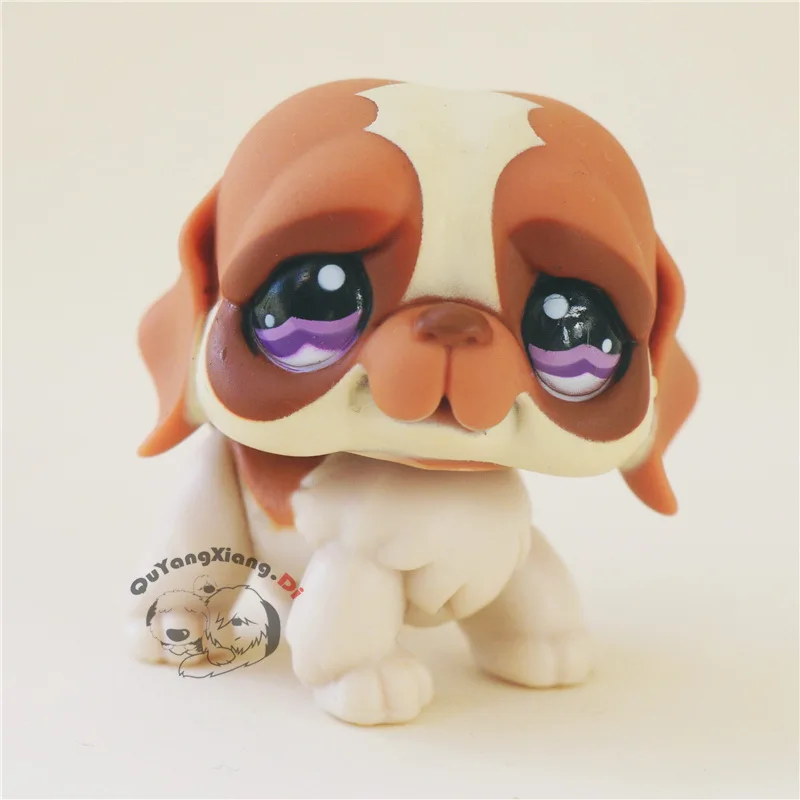 

CWG072 Pet Shop Animal Brown and white pug doll action Figure cute puppy