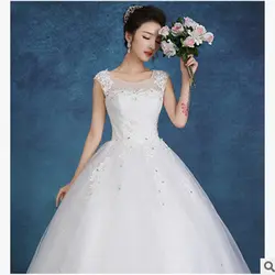 Настоящая фотография Свадебное платье 2019 новая Корейская версия плечи Тонкий кружева большой размер невесты свадебное платье Элегантное