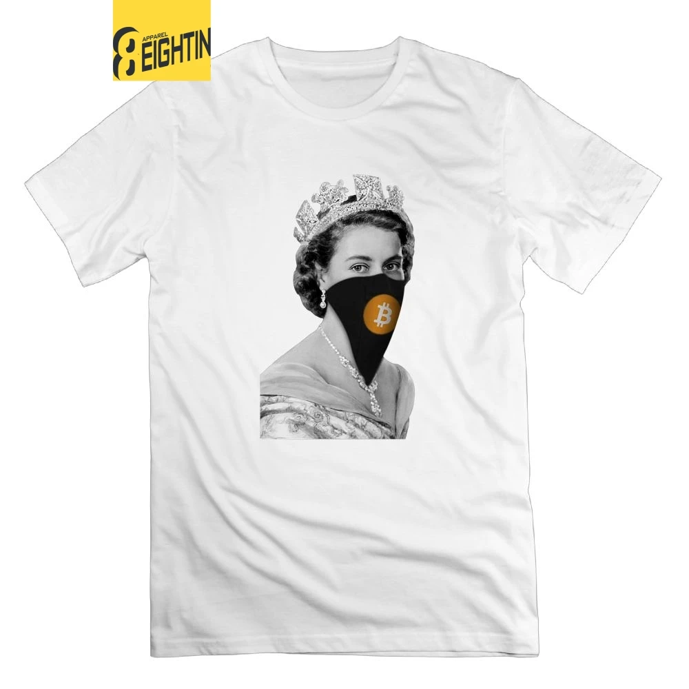 Queen Bitcoin Funny Cryptocurrency Bandit T-Shirt 100% Cotton Round Collar T Shirts Man's Tops Short Sleeve Awesome Tees Queen Bitcoin Funny Cryptocurrency Bandit T-Shirt 100% Cotton Round Collar T Shirts Man's Tops Short Sleeve Awesome Tees