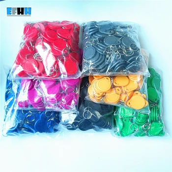 

13.56Mhz MF 1K S50 NFC Keyfob IC Key Keychain FR11RF08 F08 RFID Token Tag NFC IC Card IS014443A Standard