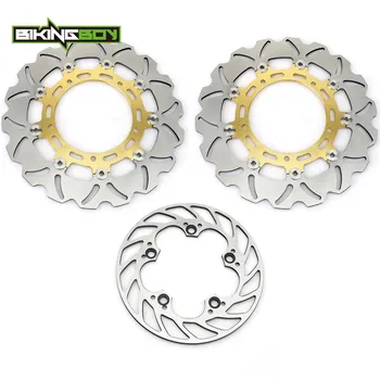 

BIKINGBOY Front Rear Brake Discs Rotors Disks for Yamaha YZF R1 07 08 09 10 11 12 13 14 R6 05-16 15 06 Motorcycle Replacement