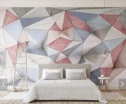 3d абстрактная Геометрическая треугольная настенная Фреска фото настенная бумага для гостиной ТВ диван фон настенная бумага декор комнаты