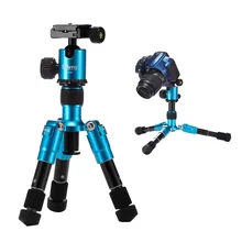 Selens SE-mini 46.5cm/18.2″ Blue Tripod Monopod with ballhead protect bag light weight for DSLR camera travel trip shooting