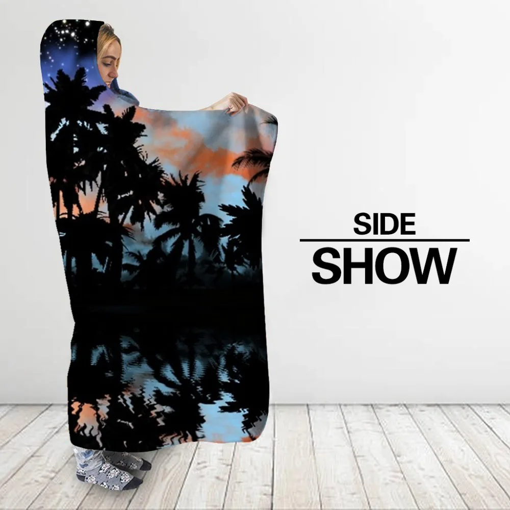 مقنعين بطانية لحاف مكتب أريكة الفراش الاطفال أنيمي أحدث الأزياء عباءة الكبار لبس 3D المطبوعة السفر طائرة عباءة معاطف