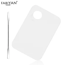 Палитра прозрачный акриловый шпатель стержень из нержавеющей стали польский крем основа палитра для смешивания теней для век макияж ногтей набор маникюрных инструментов