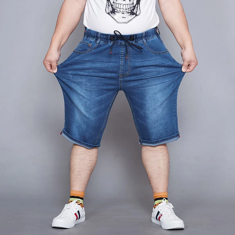 Summer New Arrival Men's Large Yards Elastic Waist Loose Casual Jeans