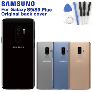 

Original SAMSUNG Back Battery Cover For Samsung GALAXY S9 G9600 G960F S9+ S9 Plus G9650 G965F Back Rear Glass Case