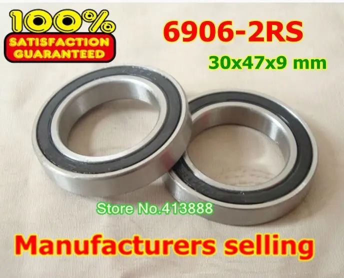 Радиальный шарикоподшипник 6906 2RS 61906 6906RS 6906RZ 30*47*9 мм 10 шт./лот|bearing bearing|bearing 10pcsbearing
