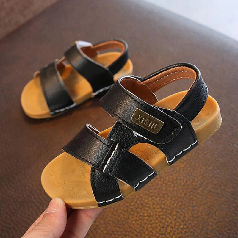 ULKNN Boys sandalies children's sandals boys stitching simple soft bottom sandals girls baby beach shoes tide  2019 summer new