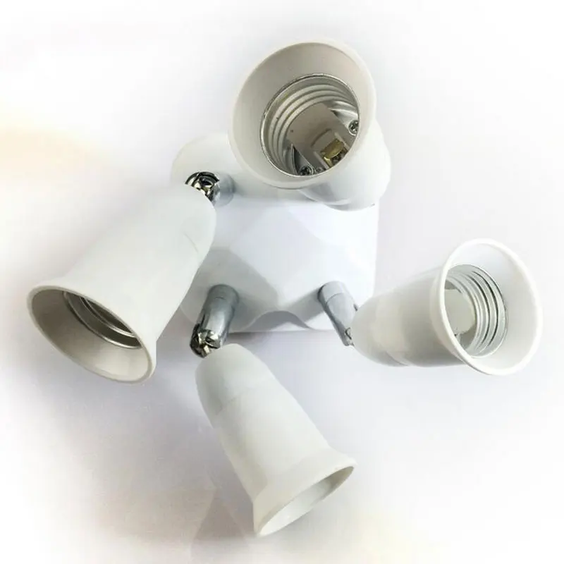 Universal conversion lamp base E27 to 4 E27 Lamp Holder Converter e27 4