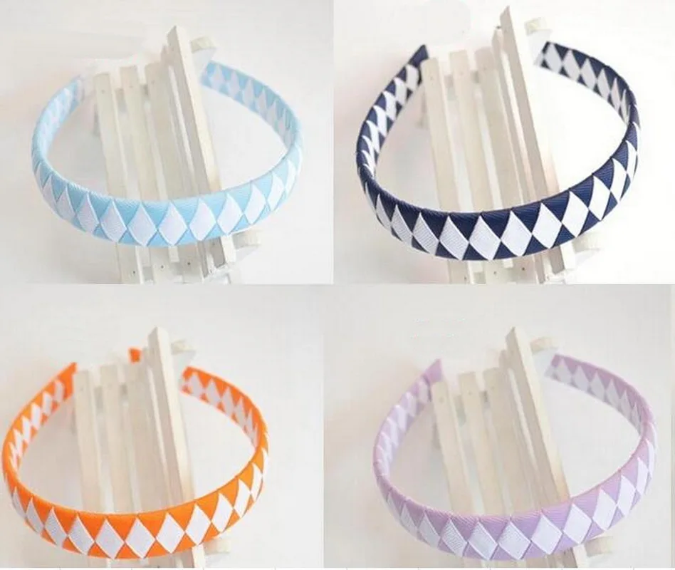 

Woven Headbands for Women Girl Lady Headwear Ribbon Weave Winding Geometric Checkered Hair band Hoop Accessories 1pcs FJ3107