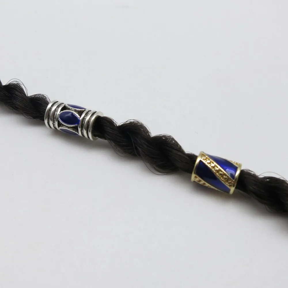 2pcs/pack different 2 styles hair braid dread dreadlock beads rings
