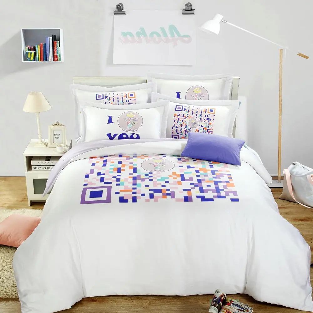100 cotton white bedding set kids boy girl bedding sets bedclothes bed