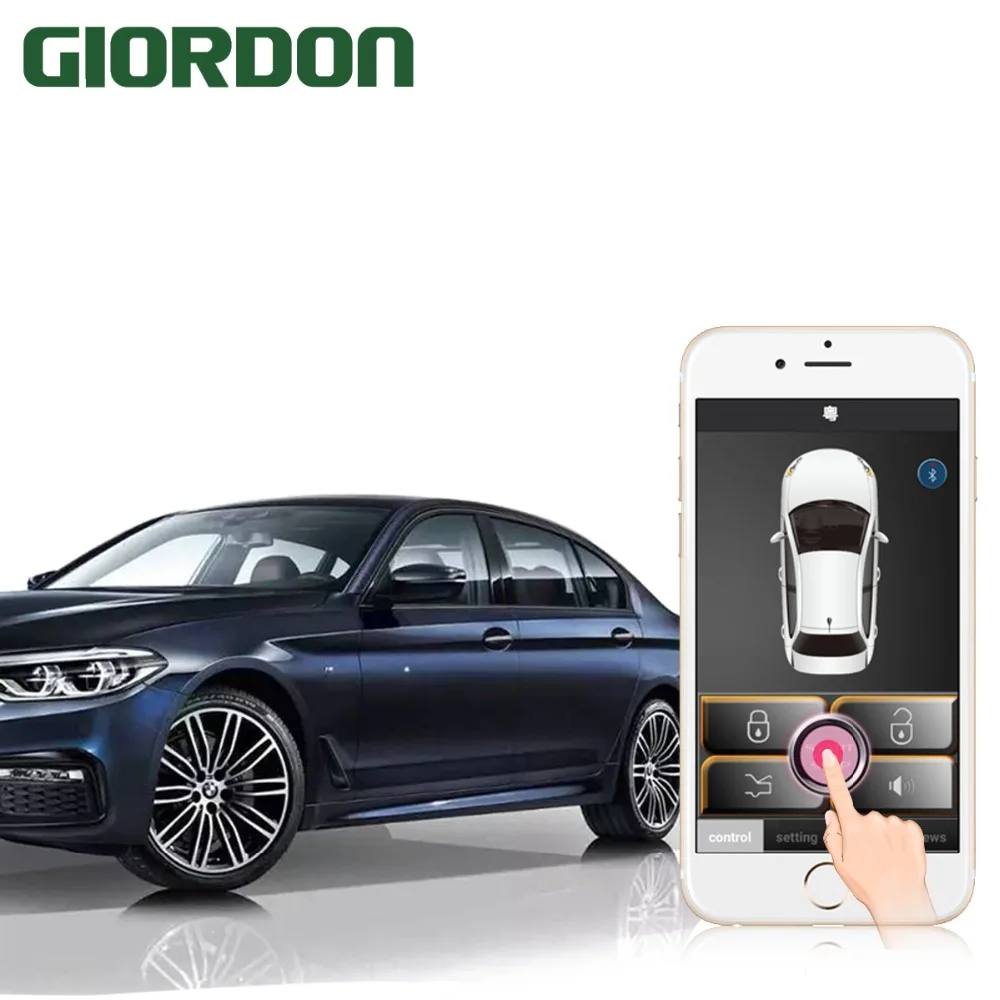 

Smart phone automatic induction control car, mobile phone remote start a key start anti-theft system with engine lock function