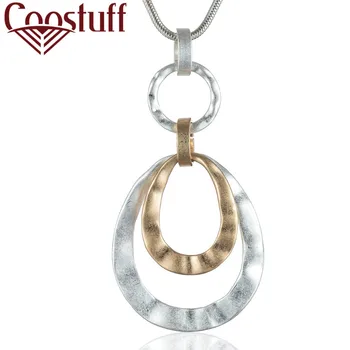 

Silver Color Gold Long Necklace with Pendant Wholesale Fashion Necklace women Vintage Jewelry collares mujer choker kolye bijoux