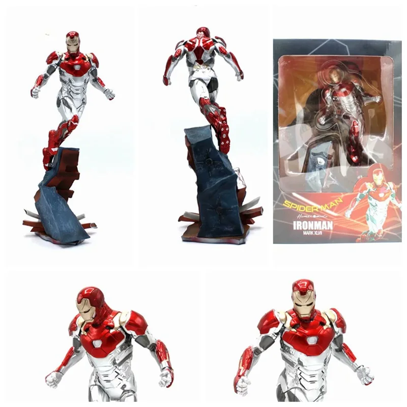

Superhero Series Marvel the Avengers Tony Stark Iron Man MK47 Action Figure Toy PVC Collectible Model Doll Toys for kids Gift