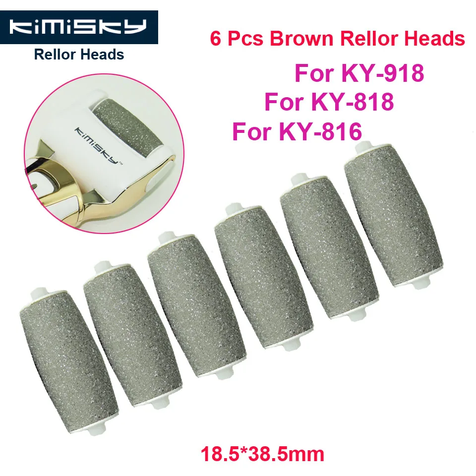 Kimisky Gold инструмент для ухода за ногами Роликовые головки педикюр herramientas жесткие Роликовые головки для 6 шт KY-816/818 пироги Callos Pedicura ноги