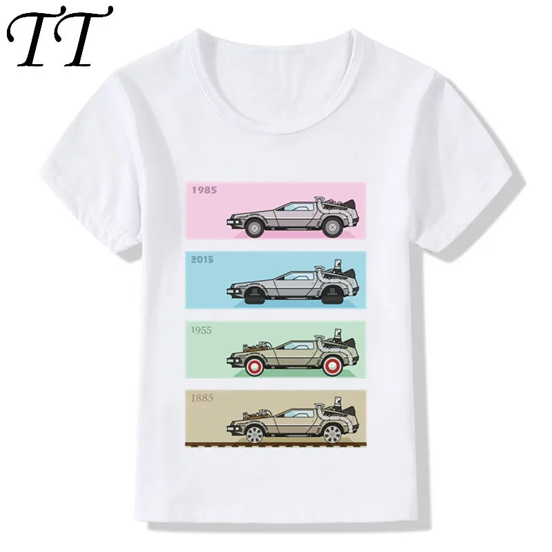 

Back To The Future Delorean X 4 Design Children's T-shirts Kids Casual Clothes Boys Girls Top Cool Tees For Toddler,ooo2260