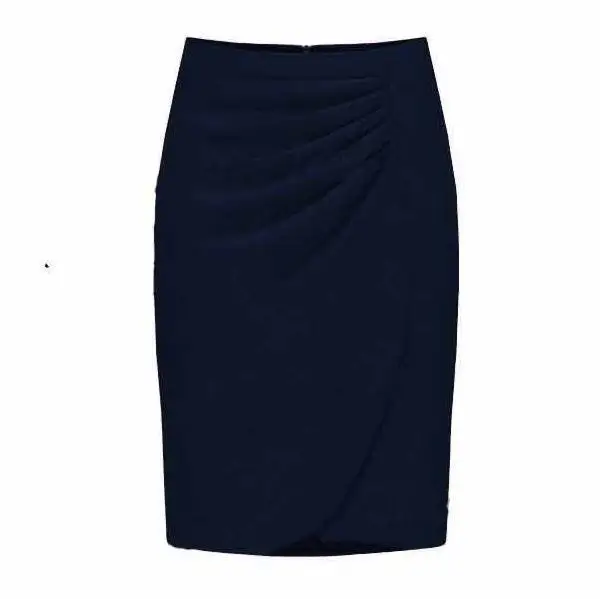 Новые Классические модные юбки, однотонные, облегающие шерстяные юбки, большие размеры XXXL - Цвет: navy