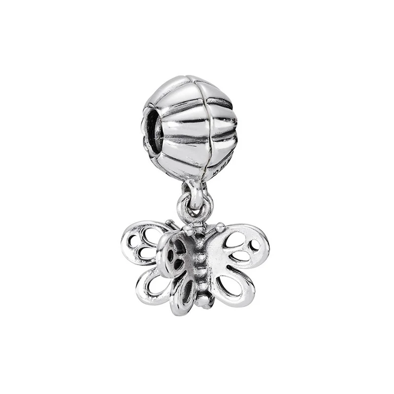 

Authentic 925 Sterling Silver Bead Best Friend Butterfly Pendant Charm Fit Original Women Pandora Bracelet Bangle DIY Jewelry