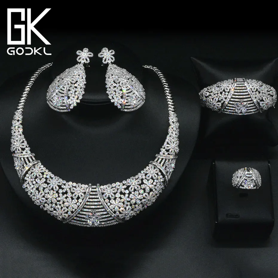 Скидка 50% наличии дело-GODKI Роскошные Нигерии Ювелирные наборы для Для женщин