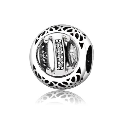 2017 DIY Fit Original Pandora Charms Bracelet Alphabet Letter Charm