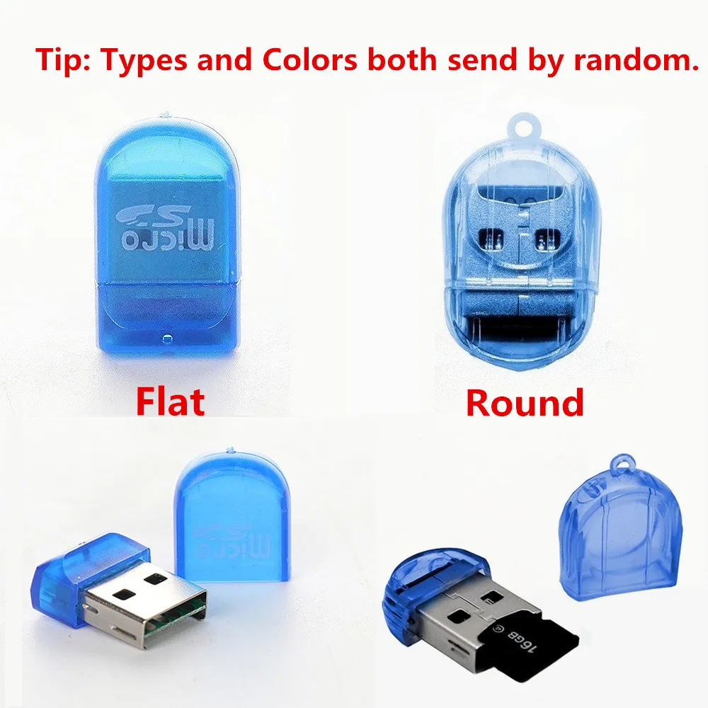 Мини USB 2,0 TF Nano Micro SD SDHC SDXC считыватель карт памяти ПИСАТЕЛЬ USB флэш-накопитель считыватели карт памяти случайный цвет