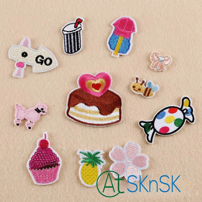 20set 220pcs wholesale colorful cute cartoon patches Sew on Iron on