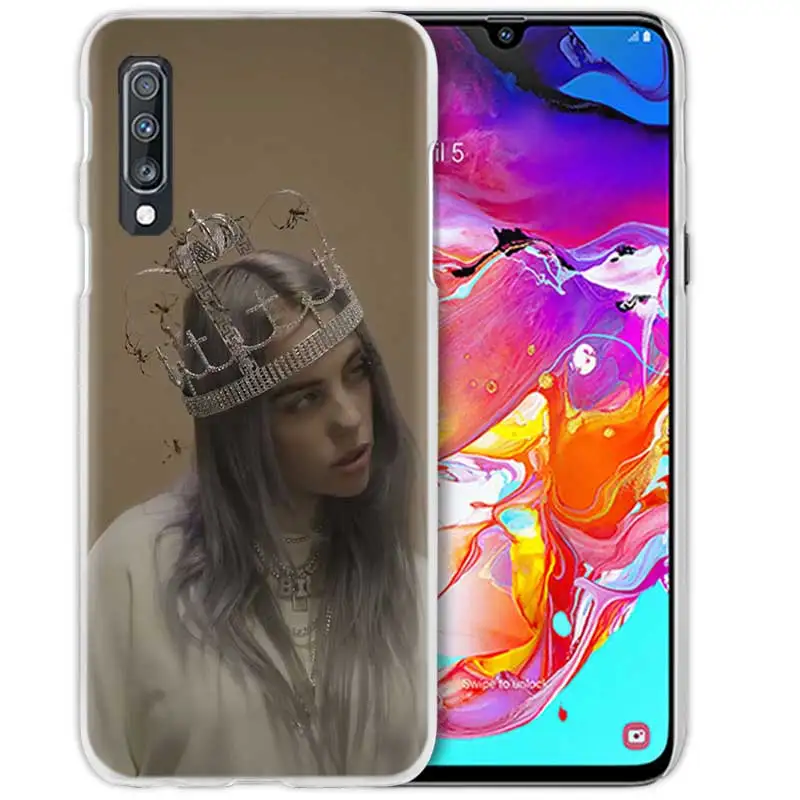 Billie Eilish Стиль чехол для samsung Galaxy A50 A70 A20e A40 A30 A20 A10 A8 A6 плюс A9 A7 Жесткий Прозрачный поликарбонатный чехол для телефона чехол - Цвет: 10