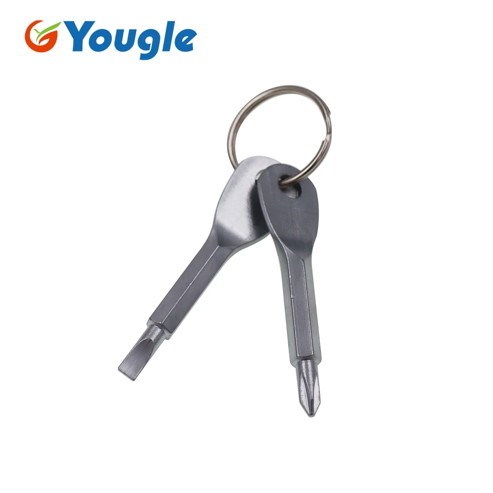 YOUGLE 2 قطعة الفولاذ المقاوم للصدأ أدوات متعددة مفتاح الطوق EDC مفك مجموعة جيب أداة خارجية مجموعة Multitool المفاتيح الشظية الأسود