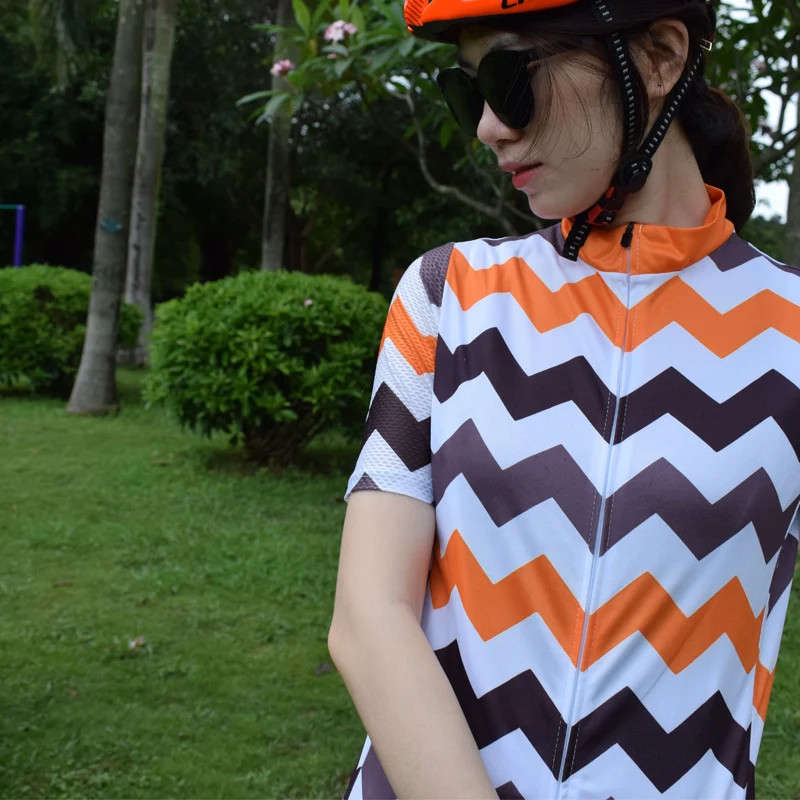 

Women 2019 new Camouflag aero cycling Jersey short sleeve road mtb cycling shirt Aerodynamics stripe fabric at sleeve and back