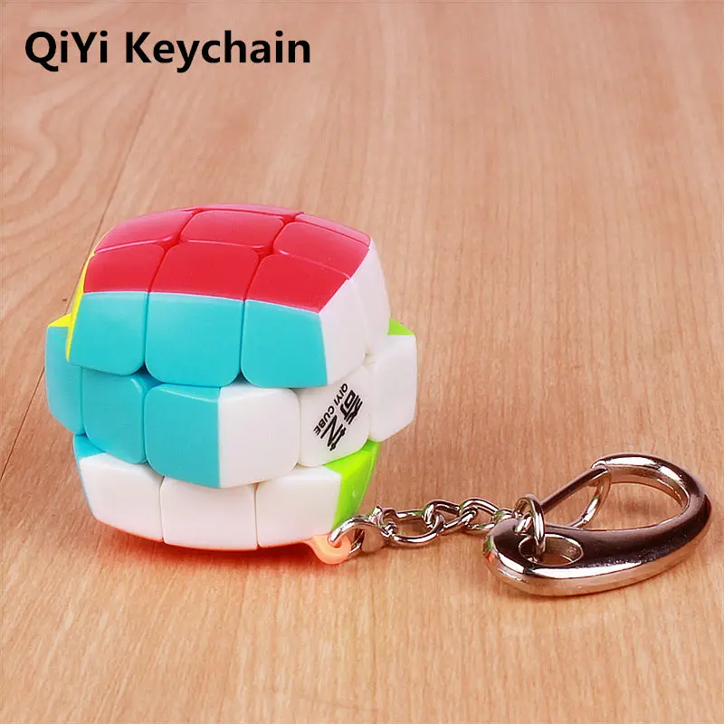 Qiyi 3 см мини 3x3x3 скоростной брелок магический куб наклейка менее крученая
