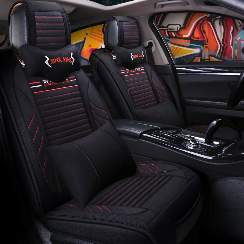 

Universal Flax fiber car seat covers auto seats covers For Kia morning picanto rio sportage mohave borrego sorento kx7 venga